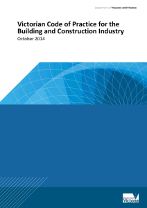 Victorian Code of Practice for the Building and Construction Industry