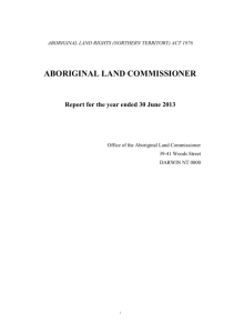 ABORIGINAL LAND RIGHTS (NORTHERN TERRITORY) ACT 1976