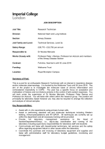 JOB DESCRIPTION Job Title: Research Technician Division