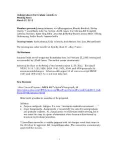 Undergraduate Curriculum Committee Meeting Notes March 25