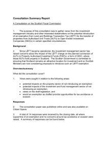 LBTT - AUT-PAIF consultation responses summary