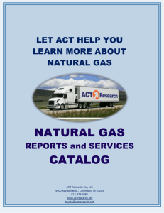 an NG-catalog of ACT`s natural gas white papers