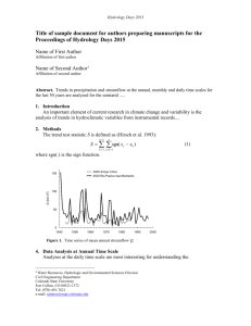 see sample document - Hydrology Days