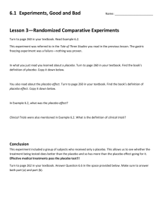 Randomized Comparative Experiments