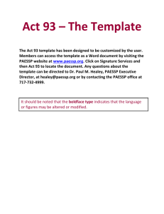 Act 93 template - PA Principals Association