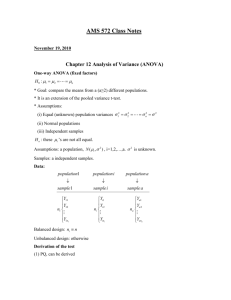 AMS 572 Class Notes - Department of Applied Mathematics