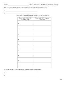 Unit 3 (1) Organic Chemistry (Intro)