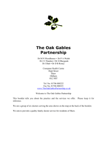 Practice Leaflet 2016 - The Oak Gables Partnership