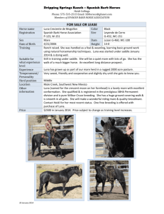 for sale or lease - Spanish Barb Breeders Association