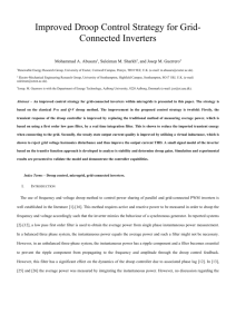 Improved droop control strategy for grid