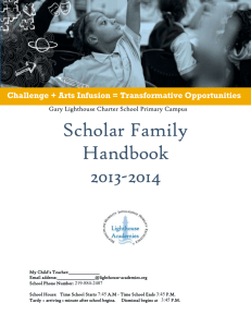 GLCS Primary Scholar Family Handbook Model 2013