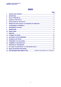 Municipal Property Rates Policy