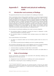 Appendix F: Mental and physical wellbeing costs