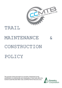 trail maintenance and construction policy