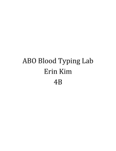 ABO Blood Typing Lab