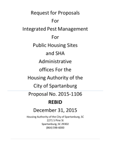 Integrated Pest Management - Spartanburg Housing Authority
