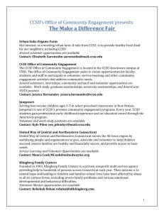 The Make a Difference Fair - Central Connecticut State University