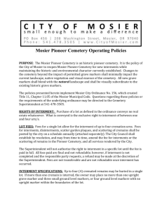 Mosier Pioneer Cemetery Policies 2015