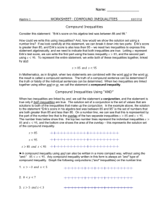 WS - Compound Inequalities1