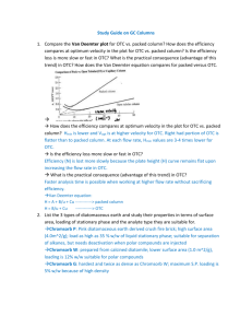 Packed Column Open Tubular Capillary Column