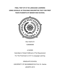 final test of ict in language learning