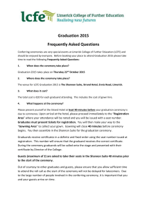 Graduation 2015 Frequently Asked Questions