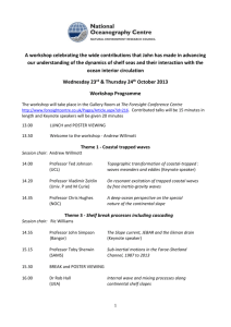 Workshop programme