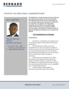 Startup Tax & Legal Considerations