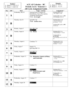 Semester 1 Fall 2015 Periods 2 & 6