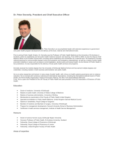 Dr. Peter Donnelly`s bio - Institute of Health Policy, Management and