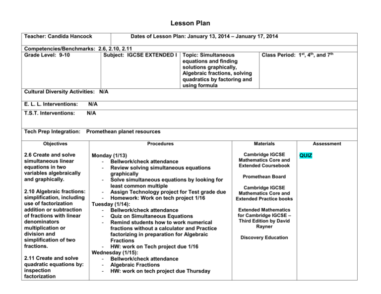 Lesson Plan