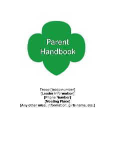 Troop Parent Handbook - Girl Scout Service Unit 70-1