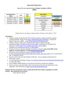 The Student Checklist for Spring 2016 Registration (pdf)