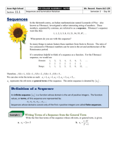 11.1 - Sequences and Summation Notation