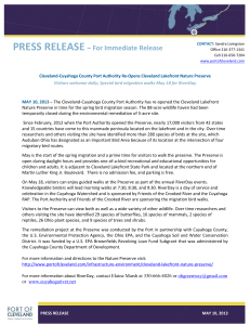 press release - Cleveland-Cuyahoga County Port Authority