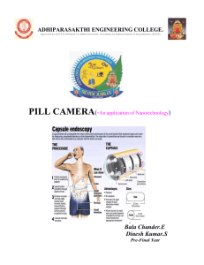 PILL CAMERA(-An application of Nanotechnology