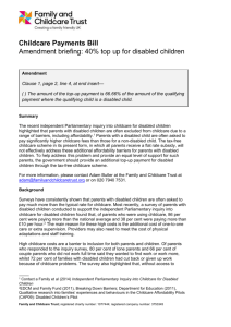 40% top up for disabled children