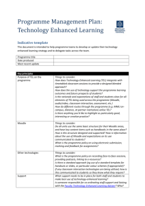 the Programme Technology Enhanced Learning