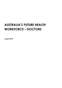 Australia`s future health workforce: doctors