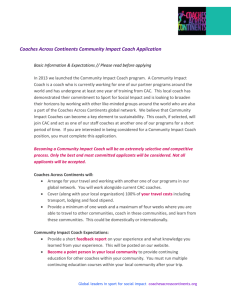 Community Impact Coach Application Form