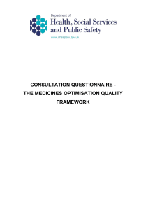 consultation questionnaire - Department of Health, Social Services