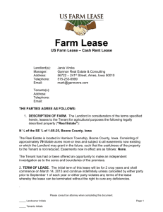 Lease Document - US Farm Lease