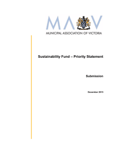 Sustainability Fund – Priority Statement