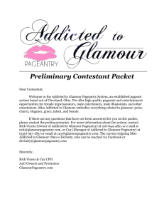 Preliminary Contestant Packet - Addicted to Glamour Pageantry