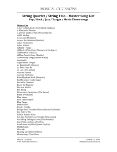 Rose Ranger Sample Song List