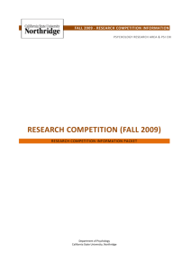 research competition - California State University, Northridge