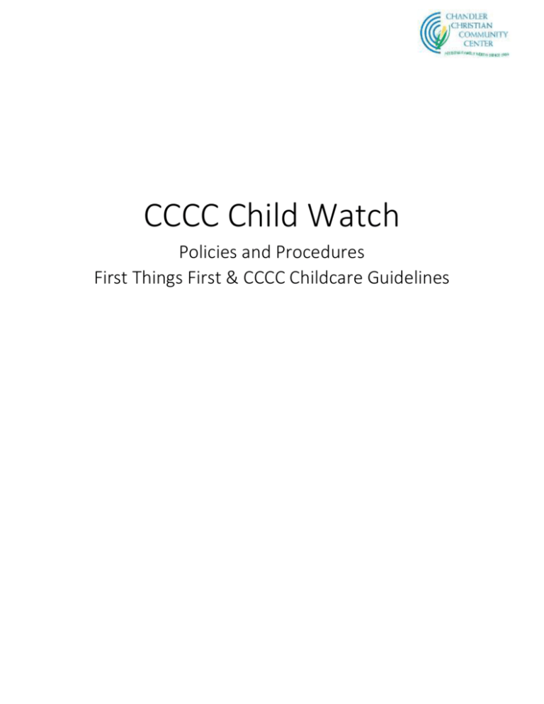 Sample Policy and Proc_Child Watch (Child Care Example)