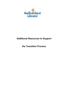 Additional Resources to Support the Transition Process