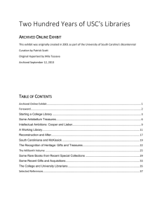 Two Hundred Years of USCs Libraries