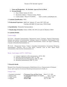 Resume of Dr. Ravinder Agarwal